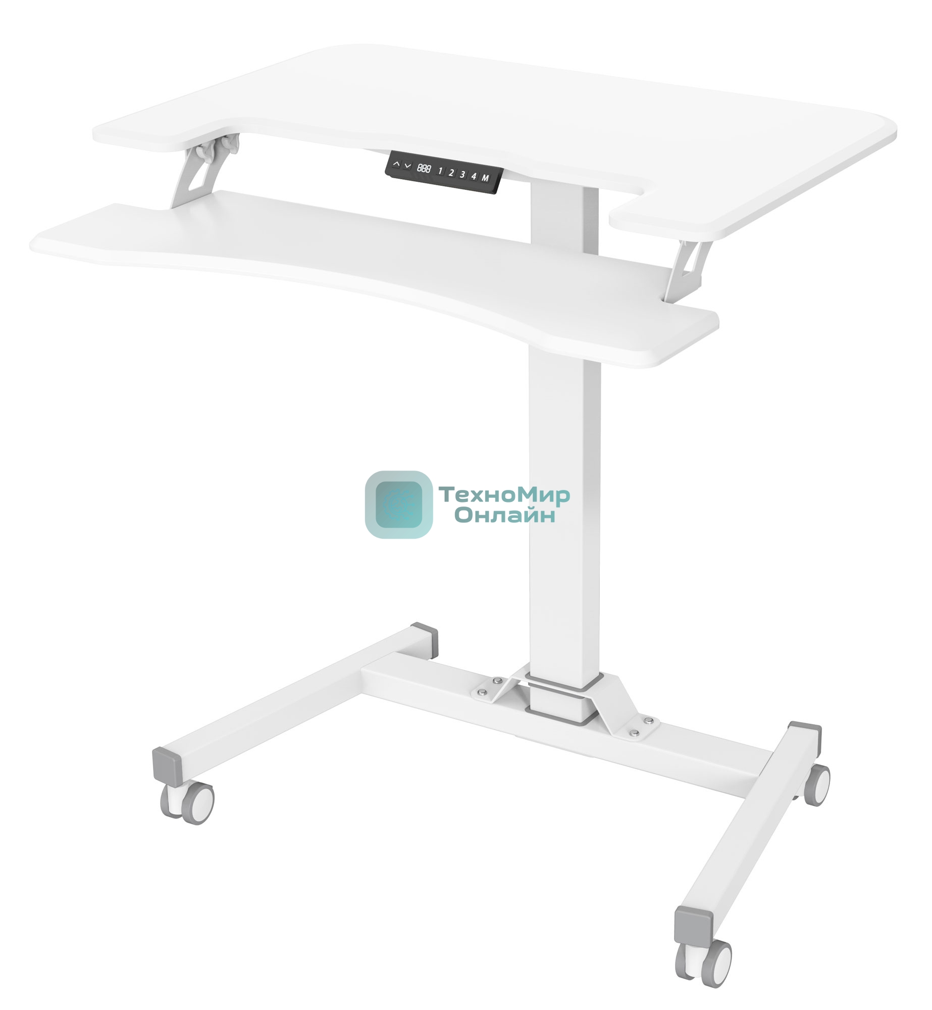 Стол для ноутбука Cactus VM-FDE103 столешница МДФ белый 91.5x56x123см (CS-FDE103WWT)