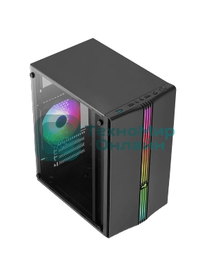 Компьютерный корпус MiniTower Aerocool/Formula EVO Mini-G-BK-v1 (mATX, USB3x1, USB2x2, 120мм RGb fan, без БП) (4711099472352)