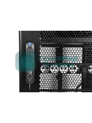 Шкаф серверный ПРОФ напольный 42U (600x1200) дверь перфорированная 2 шт., черный, в сборе, ШТК-СП-42.6.12-44АА-9005