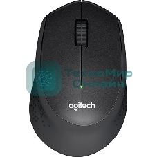 Мышь беспроводная Logitech M330 SILENT PLUS черный, 1000 dpi, радиоканал, USB, кнопки - 3