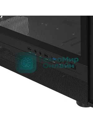 Корпус PCCooler ME200 MESH BK, Midi-Tower, чёрный, 3 x 120 мм