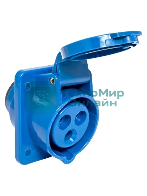 Розетка стационарная внутренняя EKF 413 ps-413-16-220 16А 220В 2P+РЕ IP44