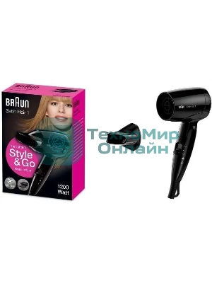 Фен Braun BRHD130E 1200Вт черный