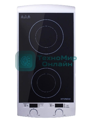 Плита настольная электрическая Hyundai HYC-0103 серебристый/черный стеклокерамика (настольная)