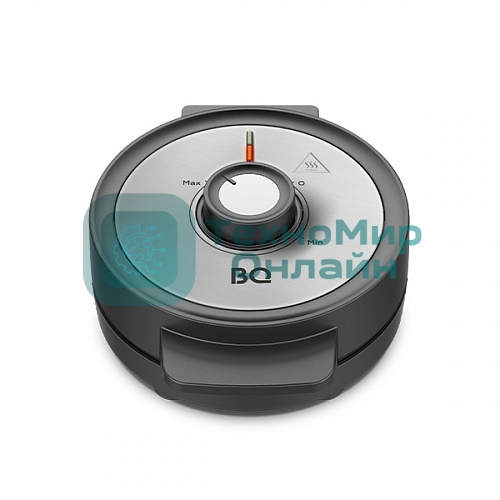 Вафельница BQ ST1010 черный/стальной, WAFFLE. Мощность: 1000 Вт, регулировка температуры от 40 до 230 °С, приготовление 5 вафель одновременно, антипригарное покрытие панелей Non-Stick PRO, равномерный нагрев, теплоизолированная ручка, противоскользящие ножки, 2 индикатора работы: нагрева и питания, материал корпуса: металл, бакелит, материал панелей : металл, размер рабочей поверхности: диаметр 190 мм, количество панелей: 2, вид панелей: венские вафли, длина шнура: 0.7 м, напряжение: 220-240 В, 50-60 Гц, защита от поражения электротоком: класс I