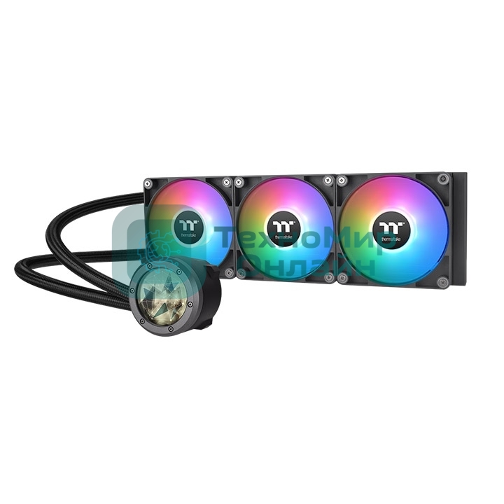 Система жидкостного охлаждения Thermaltake TH360 V2 Ultra ARGb Soc-AM5/AM4/1200/1700/1851 черный 4-pin 25.8dB Al+Cu LCD Ret (CL-W384-PL12SW-A)