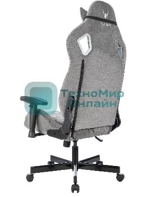 Кресло Knight Outrider серый, ткань, 120 кг, механизм качания