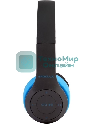 Беспроводные/проводные наушники ERGOLUX ELX-BTHP01-C06 синий, накладные, Bluetooth + проводной, до 8 ч