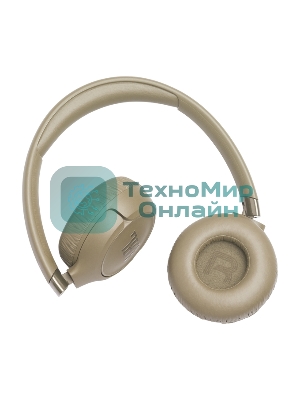 Беспроводные/проводные наушники JBL Tune 680NC бежевый, накладные, Bluetooth + проводной, адаптивное шумоподавление