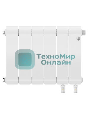 Радиатор биметаллический Royal Thermo Infinity 300 Bianco Traffico VR80 - 6 секц.