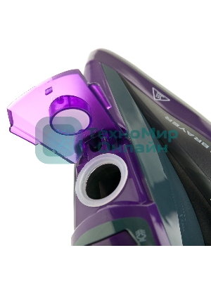 Утюг BRAYER BR4001 фиолетовый/серый, 2600 Вт, 25 г/мин, 140 г/мин, 360 мл