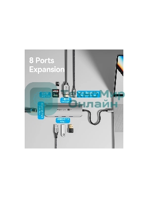 Мультифункциональный хаб Vention USB Type C 8 в 1