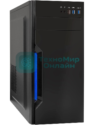 Компьютерный корпус Miditower ExeGate XP-333U-UNS500 (ATX, БП UNS500 с вент. 12см, 1хUSB/2хUSB 3.0, аудио, черный)