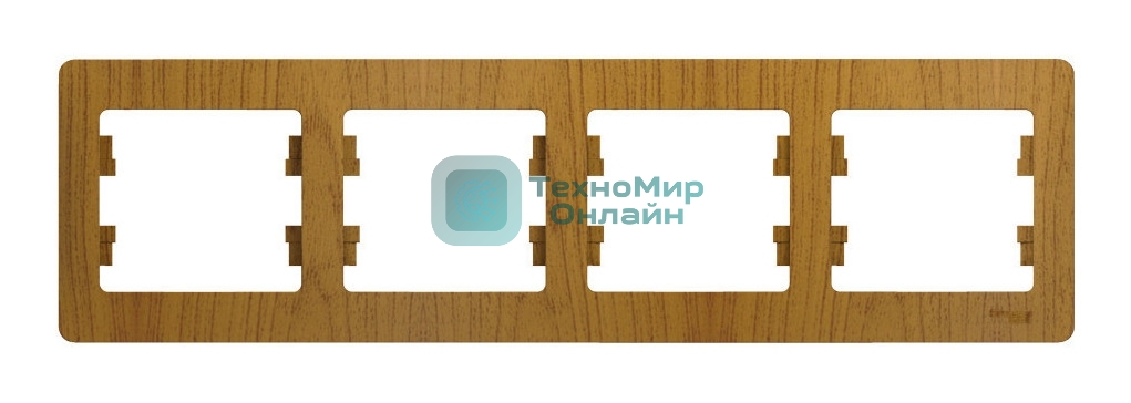 Рамка 4-м Glossa горизонт. дер. дуб SchE GSL000504