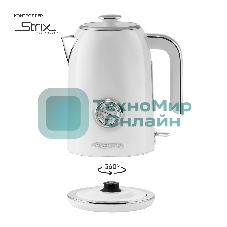 Чайник электрический Galaxy Line GL 0352, сливочный зефир, металл, 2200 Вт, 1.7 л