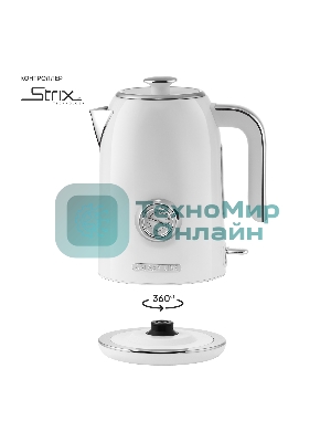 Чайник электрический Galaxy Line GL 0352, сливочный зефир, металл, 2200 Вт, 1.7 л