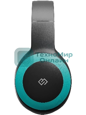 Беспроводные/проводные наушники Digma BT-15 черный/голубой, накладные, Bluetooth + проводной, складная конструкция, до 10 ч