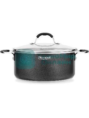 Кастрюля Rondell Stern RDS-019, 4.7 л, 24 см, с крышкой, серый