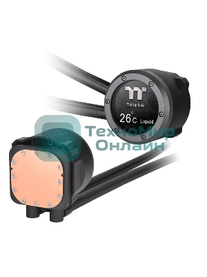Система жидкостного охлаждения Thermaltake TH360 V2 Ultra ARGb Soc-AM5/AM4/1200/1700/1851 черный 4-pin 25.8dB Al+Cu LCD Ret (CL-W384-PL12SW-A)