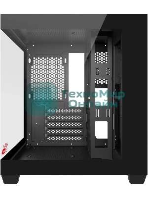 Компьютерный корпус Bloody CC-121 черный без БП mATX 7x120мм 1xUSB 2.0 1xUSB 3.0 audio