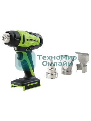 Фен строительный аккумуляторный GreenWorks G24HG, 24V, без АКБ и ЗУ (3400207)