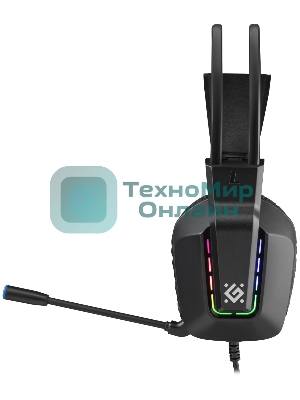 Гарнитура Defender Gothic чёрный, проводная, подсветка