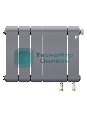 Радиатор биметаллический Royal Thermo Infinity 300 Silver Satin VR80 - 6 секц.