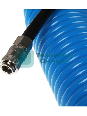 Пневматическое оборудование FUBAG Шланг спиральный с фитингами [170305] рапид_полиуретан_15бар_8х12мм_10м