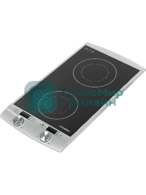 Плита настольная электрическая Hyundai HYC-0103 серебристый/черный стеклокерамика (настольная)