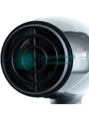 Фен GA.MA GH0201 EOLIC MINI CX черный, 1600 Вт, компактный, ионизация