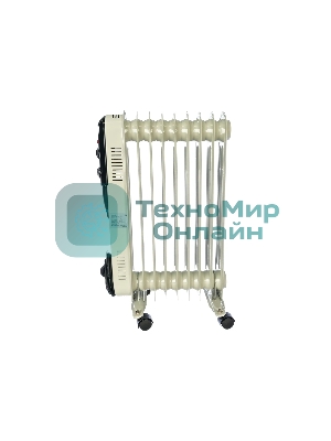 Обогреватель масляный Neoclima NC 9309, белый/черный, 2000 Вт, 25 м2, термостат