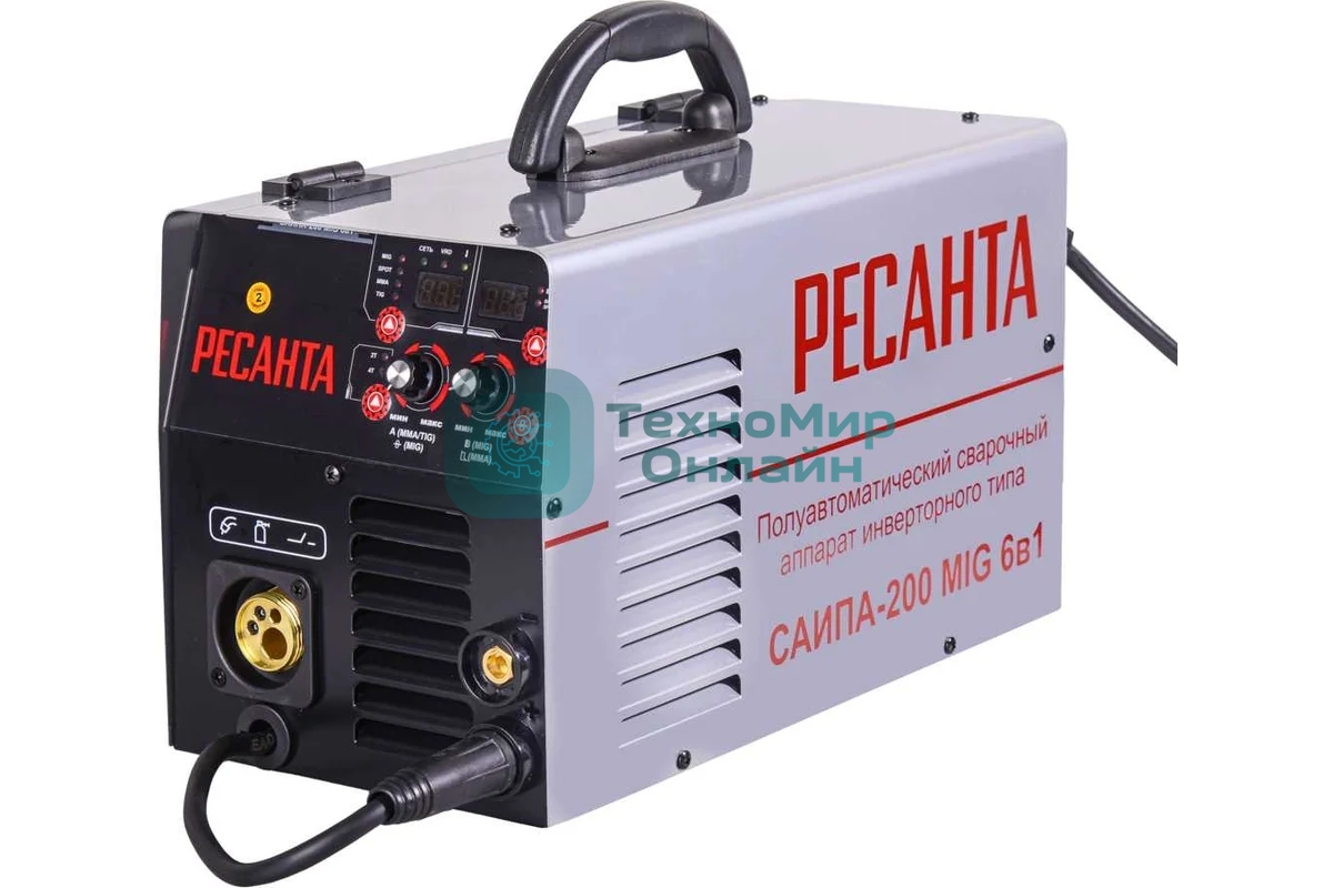Сварочный аппарат инверторный полуавтоматический Ресанта САИПА-200 65/9