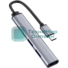 Разветвитель USB-C Digma DHUB-5USB-AC-3.0 5порт. черный