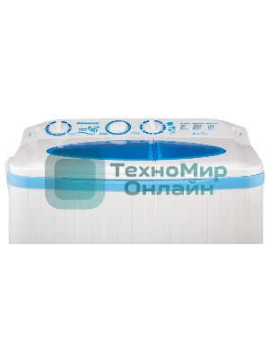 Стиральная машина Renova WS-70P/РЕТ белый/голубой, загрузка вертикальная 5.5 кг, 1350 об/мин, класс: D