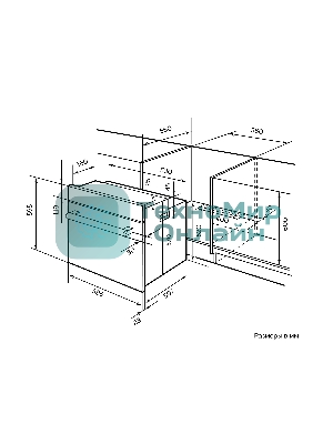 Духовой шкаф электрический LEX EDM 073 BBL черный