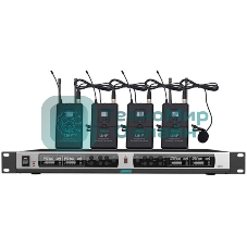 Микрофонная система DSPPA D5842 беспроводная True Diversity UHF (4 микрофона клипсового типа)