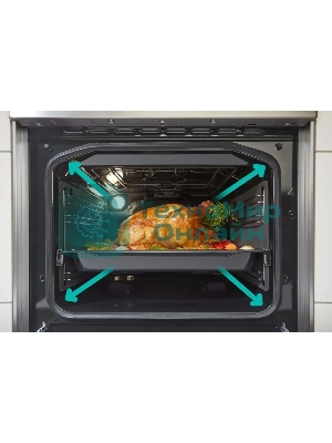 Плита электрическая Gorenje GEC5C61WG белый, конфорок 4 электрических, духовка 70 л, 50 см x 85 см x 59.4 см (без крышки)