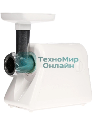 Мясорубка электрическая Ротор Люкс ЭМШ 35/300-2 белый, 1500 Вт, 0.6 кг/мин, реверс, насадки - 2