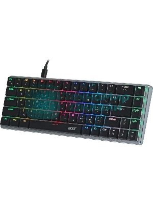 Клавиатура проводная Acer OKW302 (ZL.KBDCC.01C), USB, серебристый