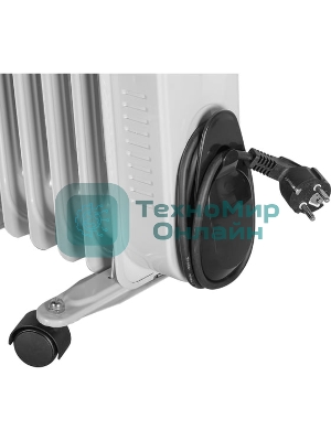 Обогреватель масляный Ресанта ОМПТ- 5Н (5 секций), белый, 1000 Вт, 10 м2, термостат 67/3/2