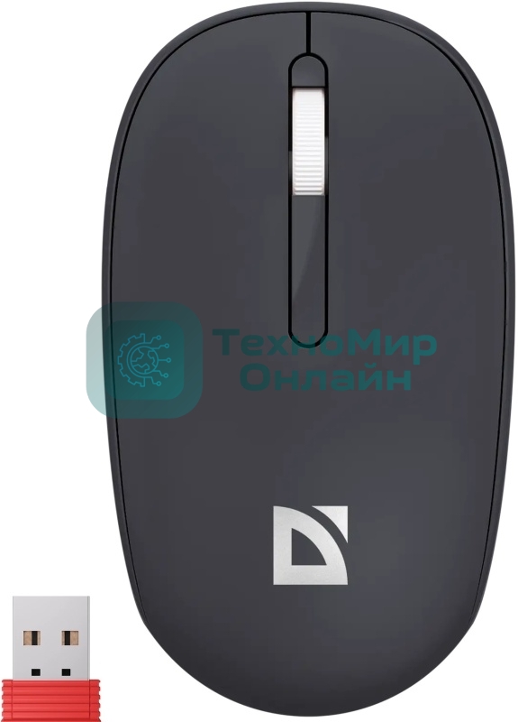 Мышь беспроводная Defender Smart MM-396 черный, 1600 dpi, радиоканал, Bluetooth, USB, кнопки - 3