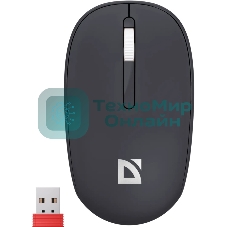 Мышь беспроводная Defender Smart MM-396 черный, 1600 dpi, радиоканал, Bluetooth, USB, кнопки - 3