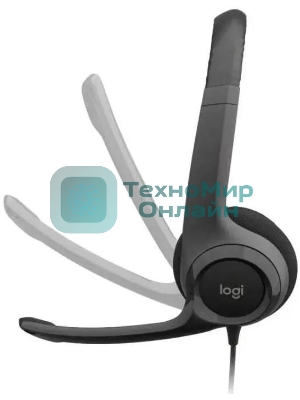 Наушники с микрофоном Logitech H390 черный 1.9м накладные USB оголовье (981-001578)