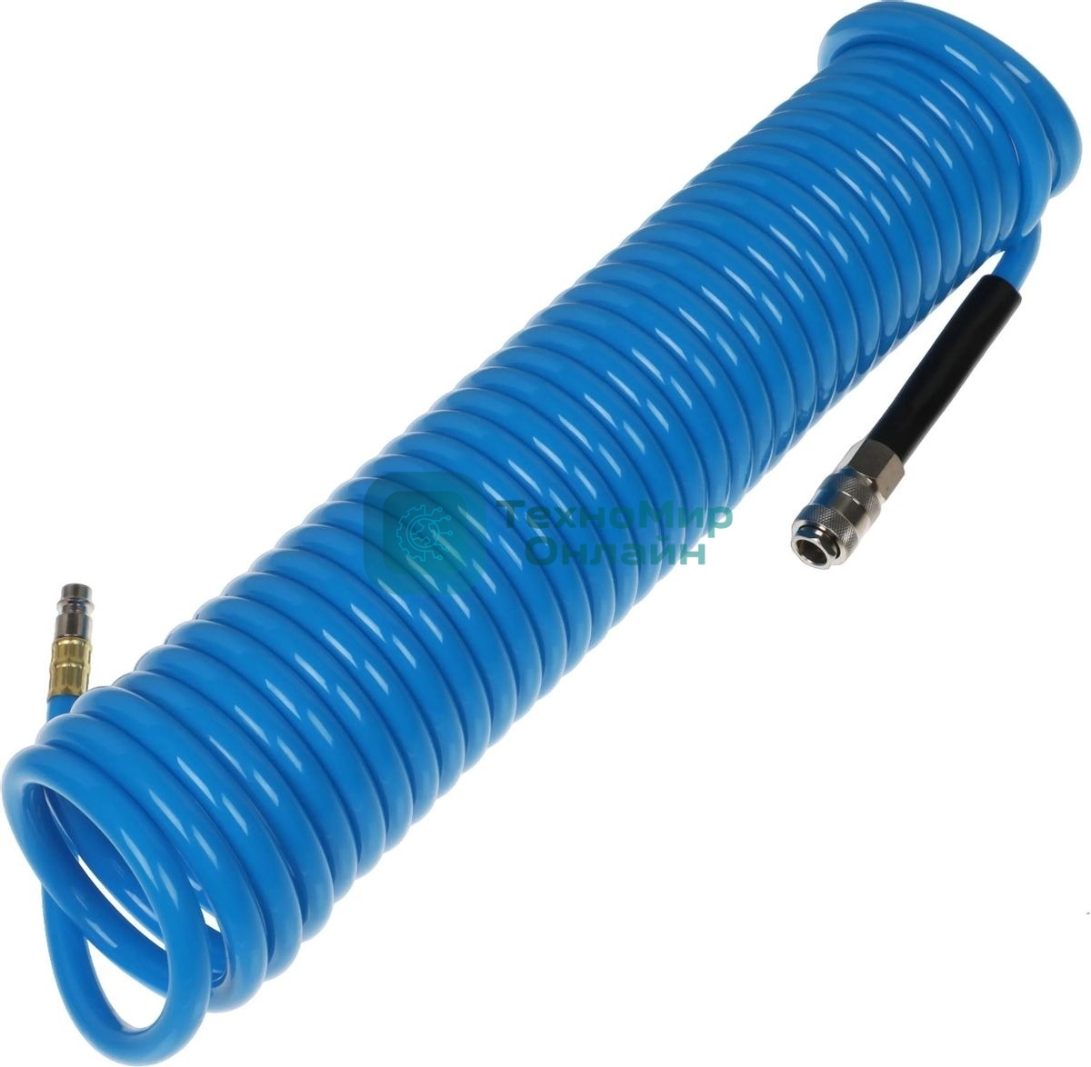 Пневматическое оборудование FUBAG Шланг спиральный с фитингами [170305] рапид_полиуретан_15бар_8х12мм_10м