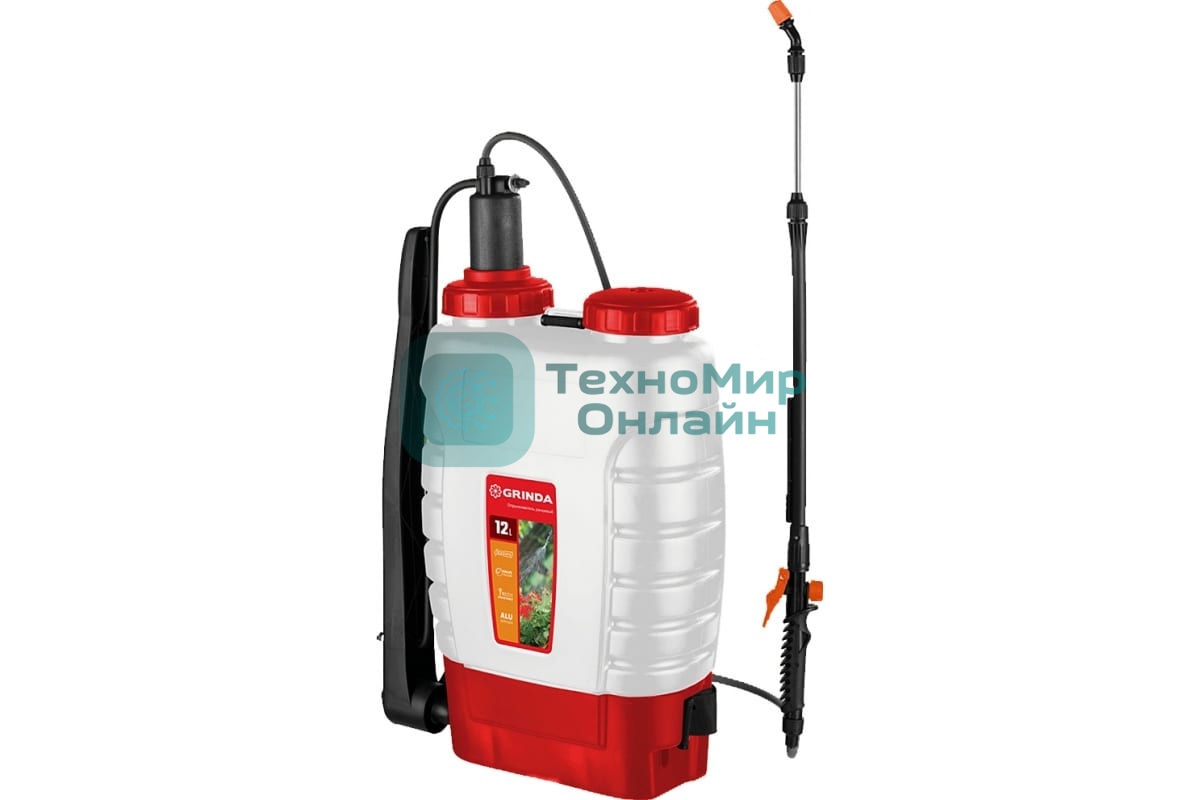 Опрыскиватель ранцевый GRINDA KS-12 , 12 л, с телескопическим алюминиевым удлинителем '425217