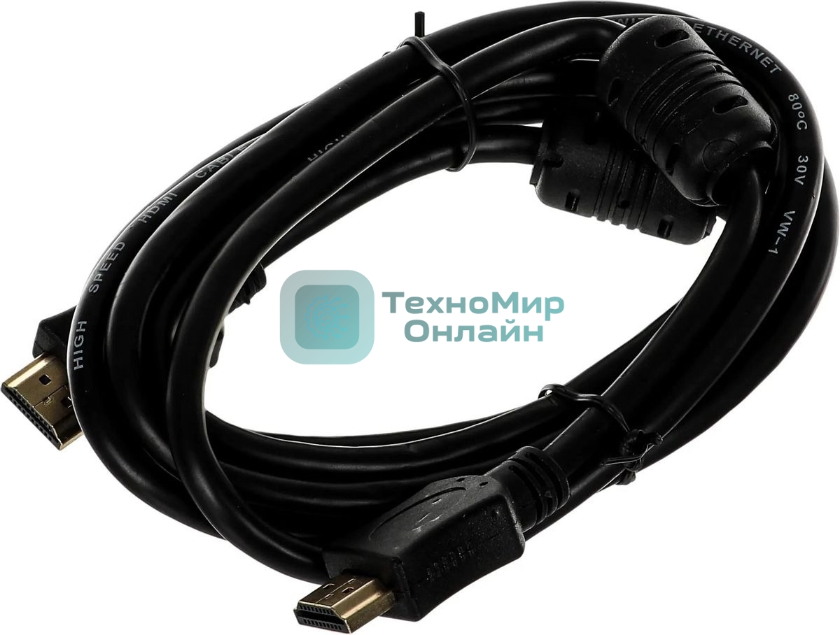 Кабель соединительный аудио-видео Premier 5-813 HDMI (m)/HDMI (m) 2м. феррит.кольца черный (5-813 2.0)