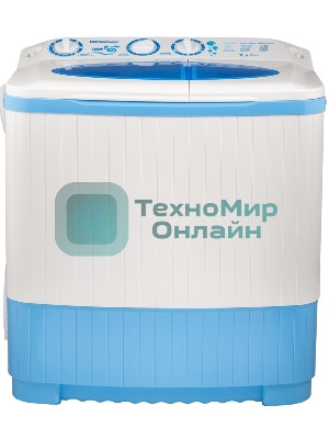 Стиральная машина Renova WS-70P/РЕТ белый/голубой, загрузка вертикальная 5.5 кг, 1350 об/мин, класс: D