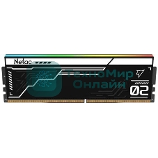 Оперативная память Netac Shadow II RGB, DDR5, 32GB (2x16GB), 6800 MHz, CL34, с радиатором, RGB, чёрный