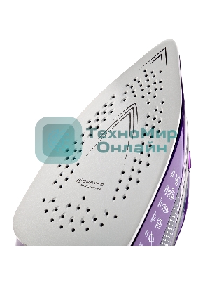 Утюг BRAYER BR4001 фиолетовый/серый, 2600 Вт, 25 г/мин, 140 г/мин, 360 мл