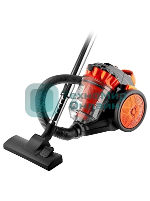 Пылесос BRAYER BR4201 черный/оранжевый, 400/2200 Вт, уборка сухая, пылесборник контейнер 3 л